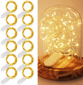 WATERGLIDE 12 Pack Mini Fairy Lights - 7 Ft Waterproof LED String Lights for Wedding & Party Decor | Warm White