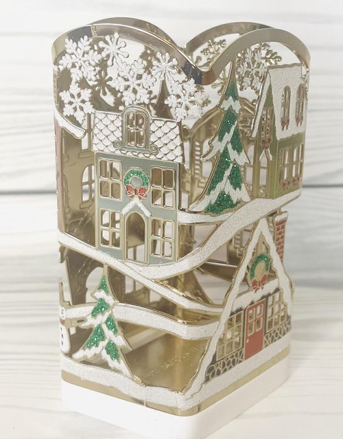 Bath and Body Works Christmas Holiday Village Scene Gentle Foaming Hand Soap Holder