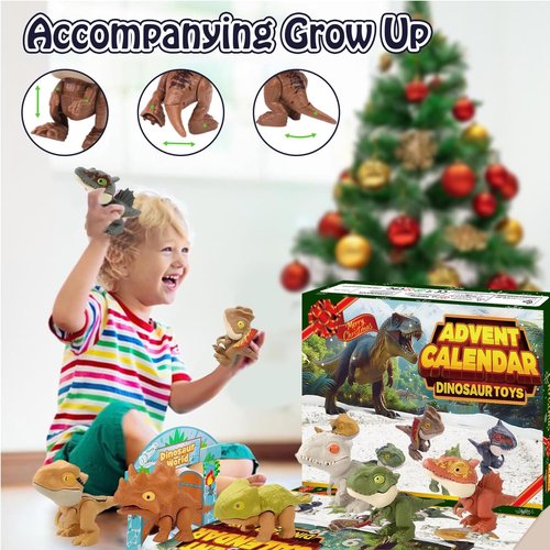 Dinosaur Christmas Advent Calendar 2026 - 24 Days of Surprises | Holiday Countdown Gifts