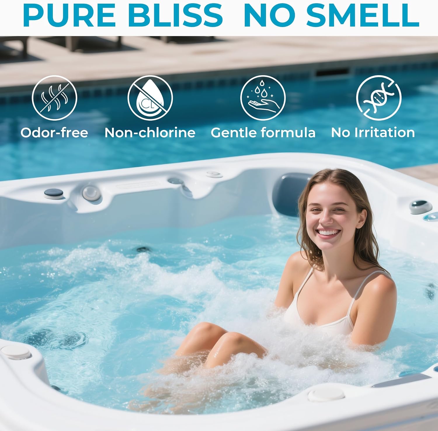 Non-Chlorine Spa Shock Oxidizer Cleaner by [Brand Name] - 2.2 LB | Quick Dissolving, Chlorine-Free Water Care for Hot Tubs & Pools