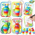 Valentine's Day Cards For Kids School, 24Pack Valentine's Day Cards for Kids With Fidget Slug Keychain,Valentines Day Gifts for Kids Classroom Exchange, Party Favors School Activities Prizes Rewards