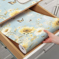 Quttisay Shelf Liner for Kitchen Cabinets Non Adhesive Drawer Liner,Cabinet Liner for Shelves,Non Slip Kitchen Drawer Liners for Dresser,Waterproof Shelf Paper for Refrigerator,Cupboard,12In x 10FT