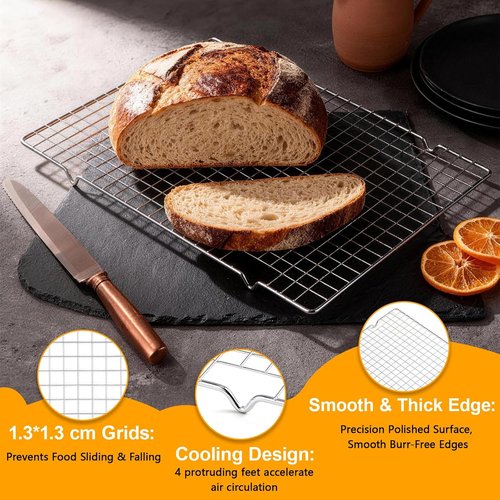 Carbon Steel Baking Sheet Set by [Brand Name] - Nonstick & Rust Resistant | Includes 2 Cooling Racks, 17 x 11 Inch