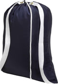 Handy Laundry Bag - Navy Blue | 22" X 28" with Two Shoulder Straps & Drawstring Closure