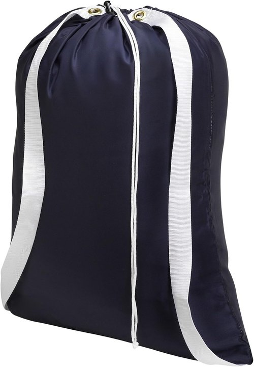 Handy Laundry Bag - Navy Blue | 22" X 28" with Two Shoulder Straps & Drawstring Closure