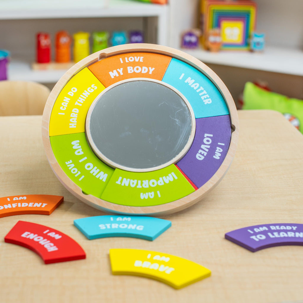 Open The Joy Confidence Building Mirror – Positive Affirmation Toy for Kids | Mix & Match 12 Uplifting Statements | Emotional Development & Self-Esteem Tool | Ages 3 and Up