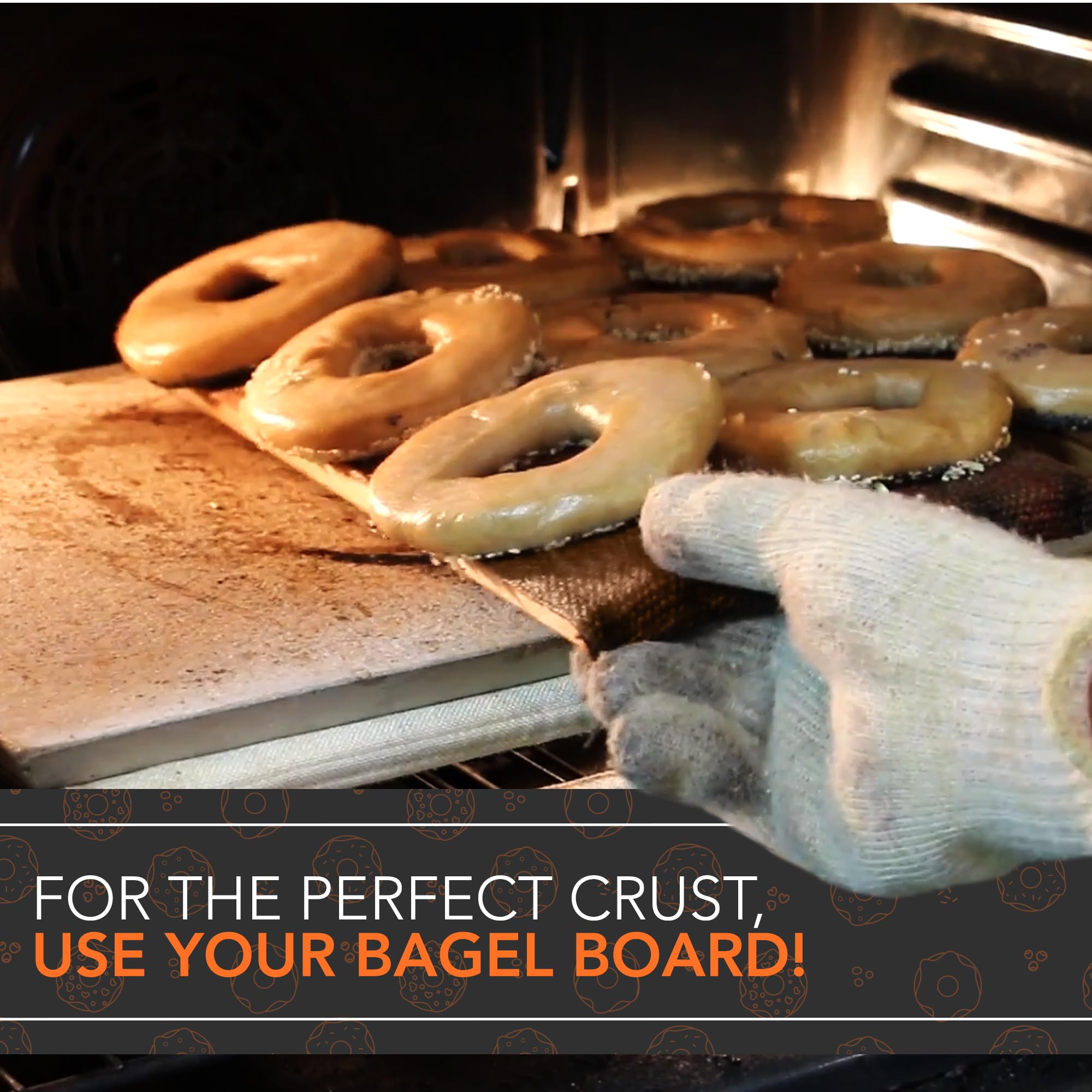 Bagel Baking Boards 2-Pack | 15.7 x 3.5 x 0.8" Burlap Covered Cedar Boards | Bagel Boards for Baking Bagels | Food Grade Burlap & Cedar| Perfect for New York Style Bagel Making