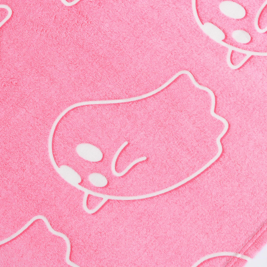 Pink Ghost Throw Blanket Glow in The Dark Blanket Flannel Soft Cute Decor Room for Girl Women Friends for Sofa Couch Bed(Pink, 40"x50")