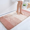 OLANLY Large Bathroom Rugs - Extra Soft Microfiber Mat 40x24 | Quick Dry, Machine Washable, Peach