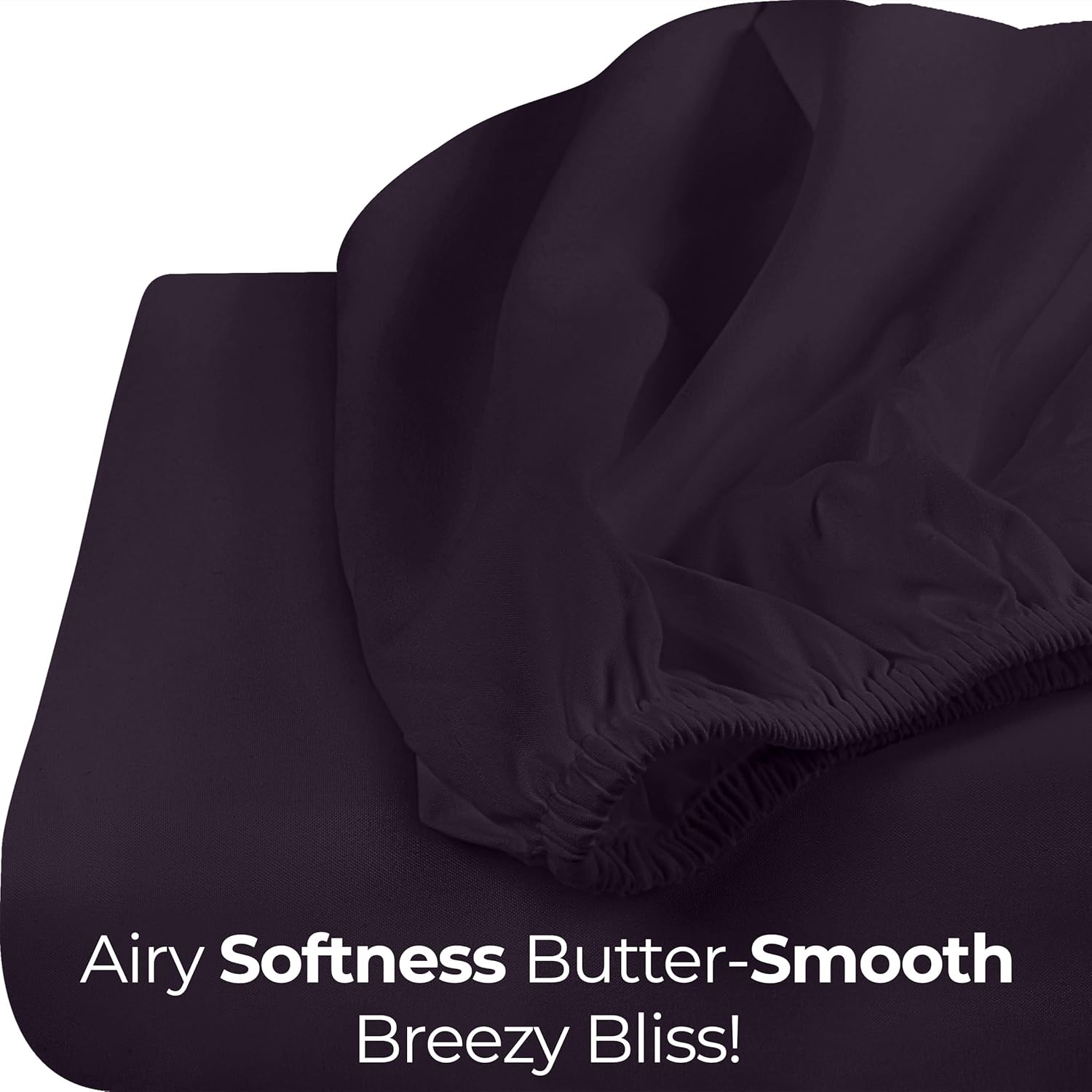 Utopia Bedding Twin Fitted Sheet - Soft Microfiber - Deep Pocket Design - Fade Resistant - Purple