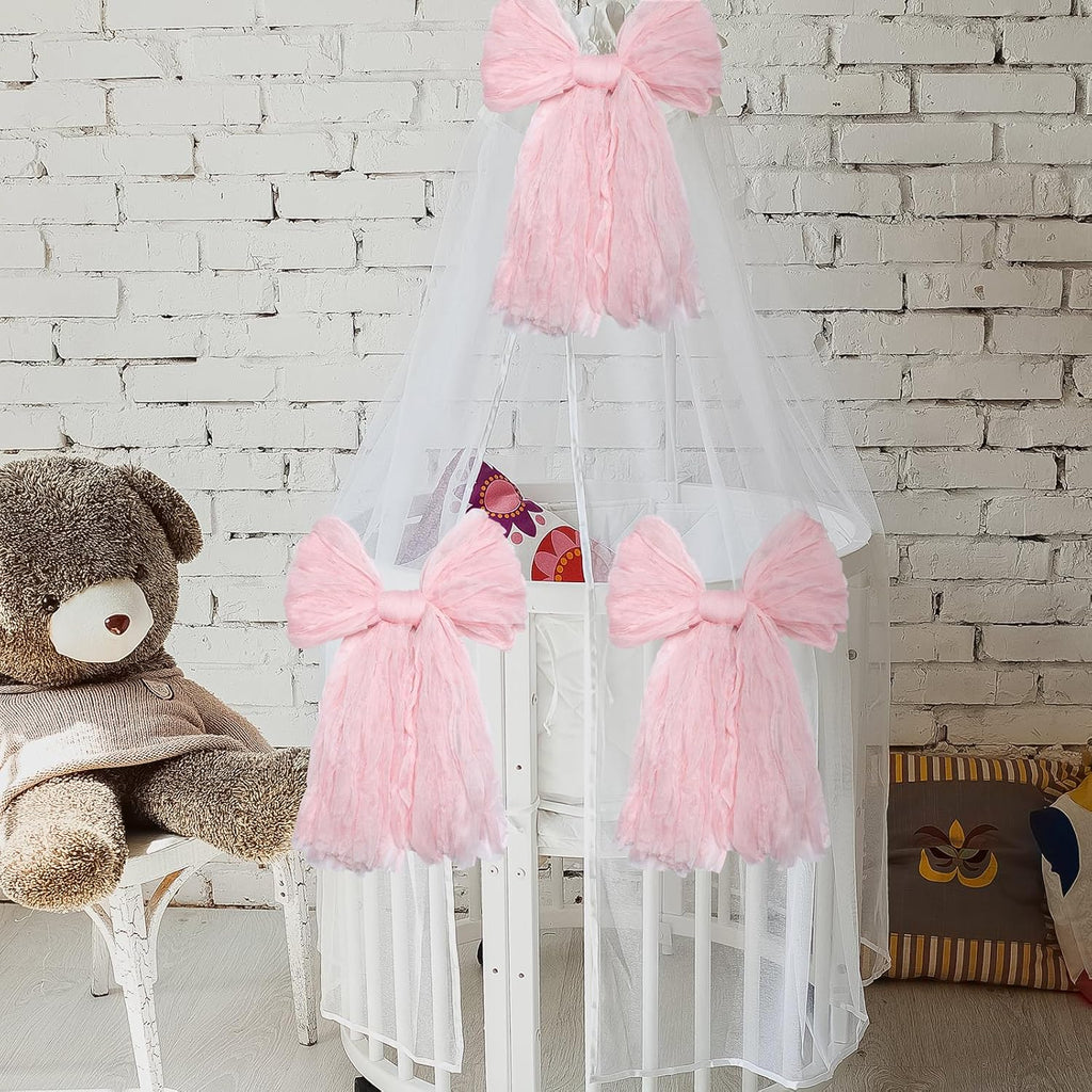 XunYee Large Pink Bows - 10 x 18 Inches Giant Nursery Decor | Perfect for Parties & Celebrations