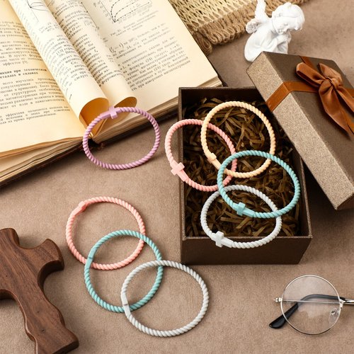 Soaoo 24 Pcs Silicone Cross Bracelet Jesus Bracelets Braided Stackable Rubber Wristband Silicone Religious Jewelry Gift for Women
