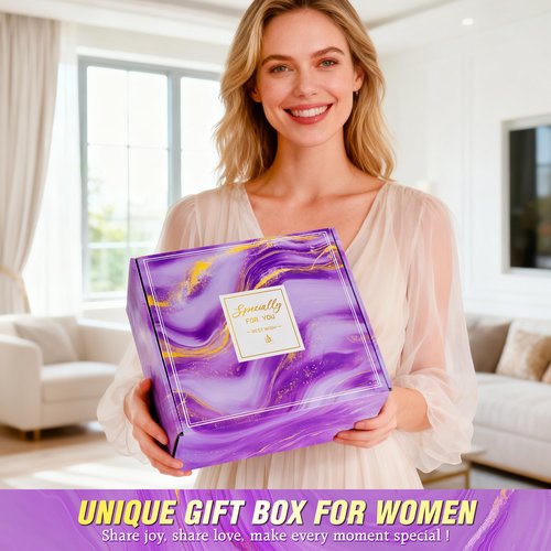 HN HAIINAA Valentines Day Gifts for Her Women Wife Girlfriend, Birthday Gift for Women Get Well Soon Gifts,Spa Gift Basket Set with Luxury Flannel Blanket Mother's Day