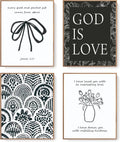 LARTSFRO Christian Wall Art Decor - Inspirational Bible Verse Prints | Set of 4 Unframed 10x8 Inch Pictures