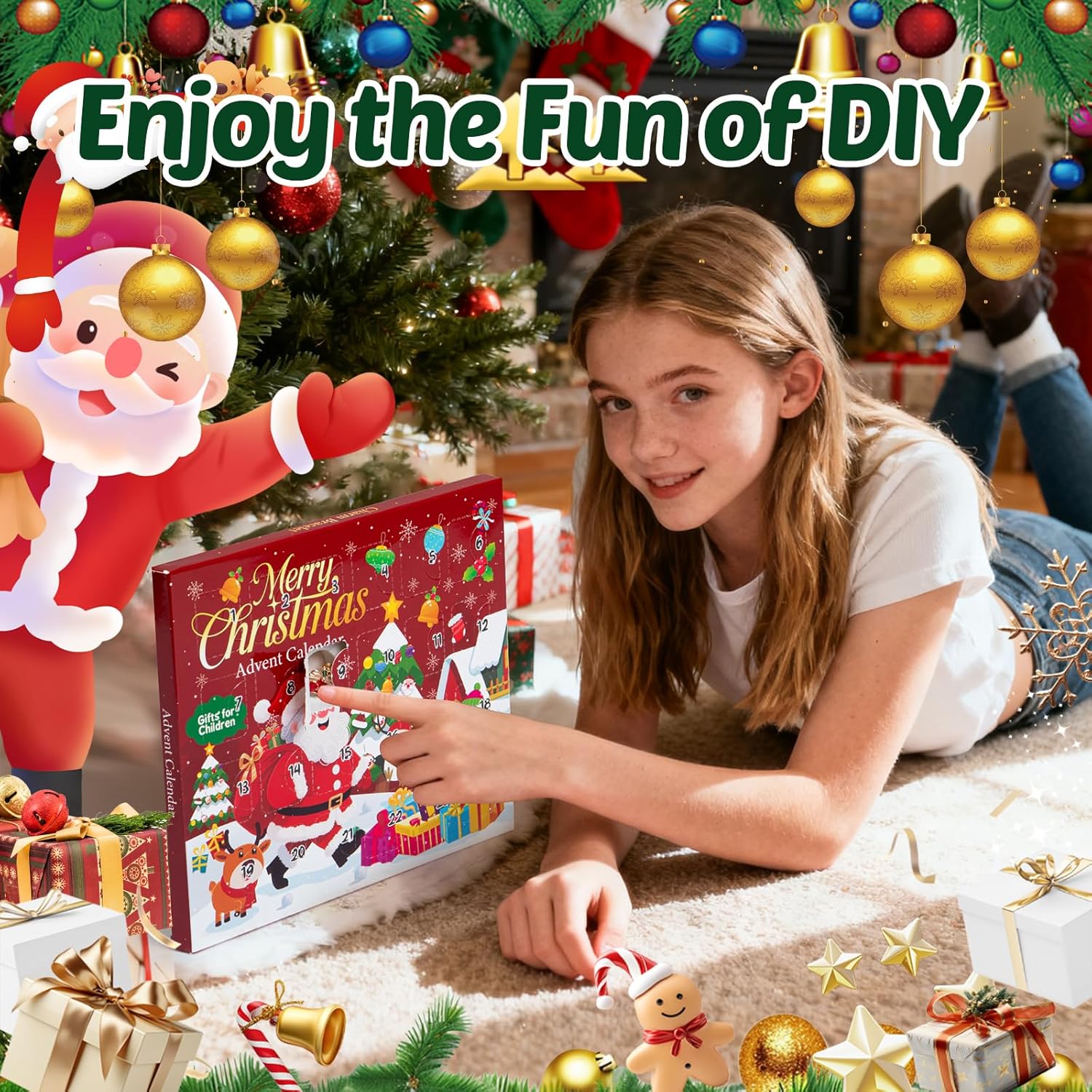Taybonds Christmas Charms Bracelets - 2 Pack DIY Jewelry Kit with 22 Charms for Women