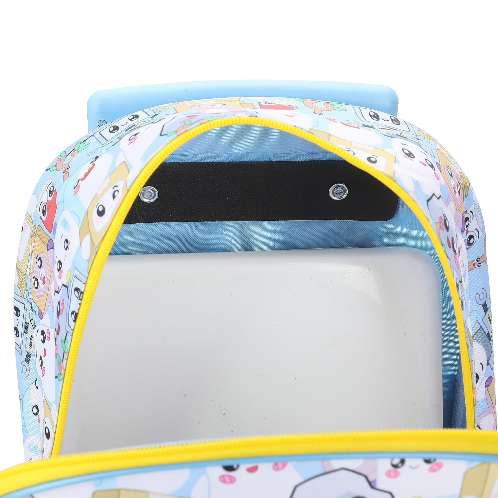 Bioworld Lanky Box Let's Go! 16" Rolling Travel Backpack With Wheels And A Keychain