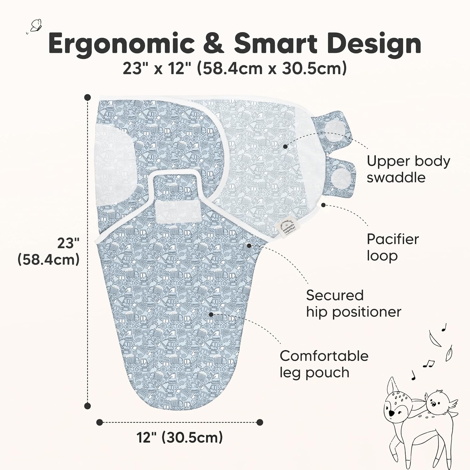 Organic Baby Swaddle Sleep Sacks by [Brand Name] - Soft & Snug 3-Pack for Newborns 0-3 Months