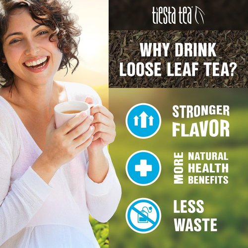 Tiesta Tea - Golden Milk, Loose Leaf, Sweet Turmeric Herbal Tea, Non-Caffeinated Herbal Blend, Makes Hot or Iced Up to 20-25 Cups, 3oz Resealable Pouch