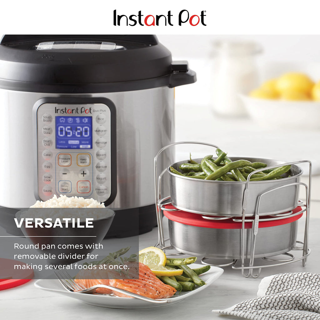 Instant Pot Official 8-Piece Cook/Bake Set, Versatile and Durable, Compatible with 6-Quart and 8-Quart Cookers, Red, Excellent for Cooking, Baking, Storing, and Reheating, BPA-Free and Heat Resistant