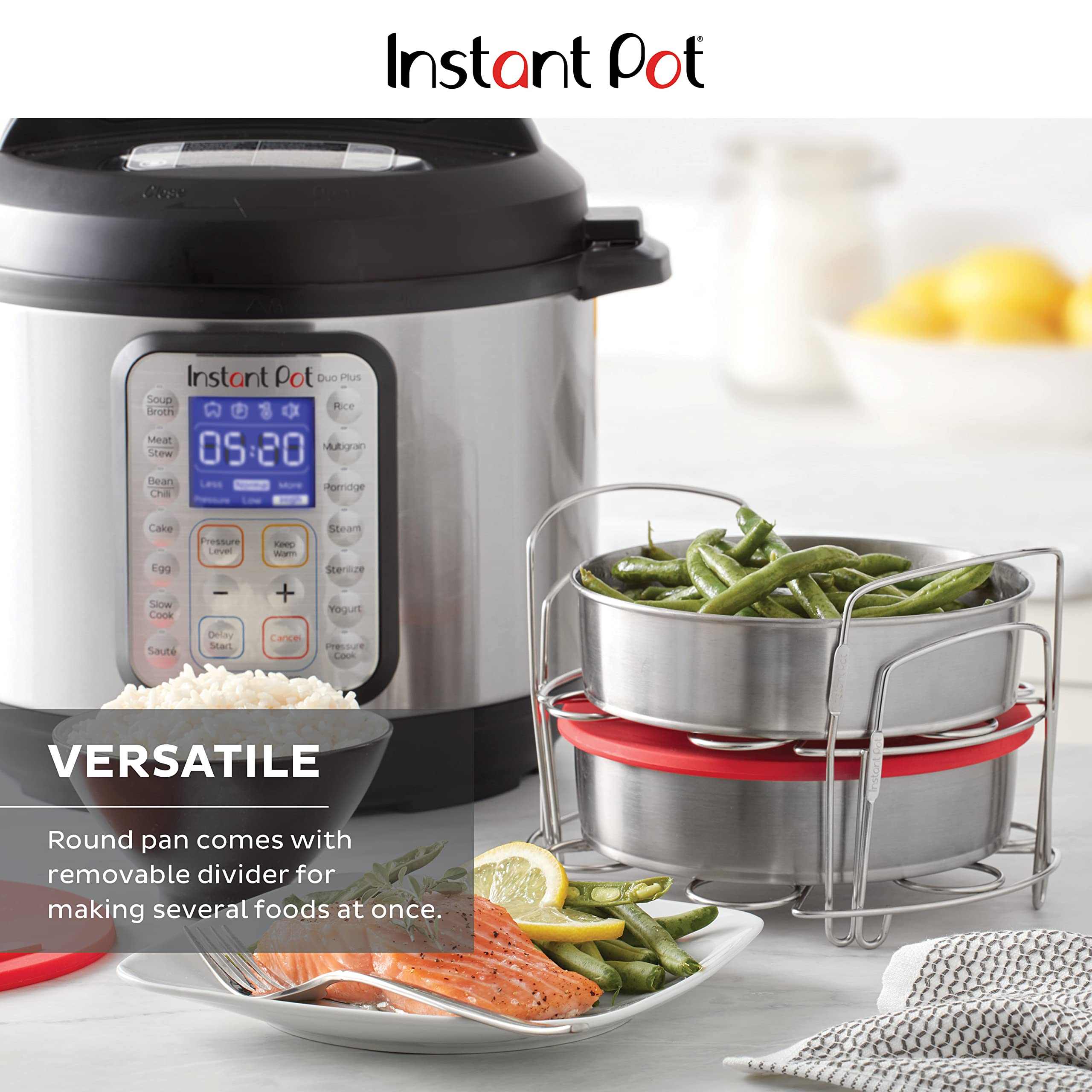 Instant Pot Official 8-Piece Cook/Bake Set, Versatile and Durable, Compatible with 6-Quart and 8-Quart Cookers, Red, Excellent for Cooking, Baking, Storing, and Reheating, BPA-Free and Heat Resistant
