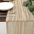 DOLOPL Beige Cheesecloth Table Runner - 13.3ft Boho Rustic Sheer Design for Weddings & Parties