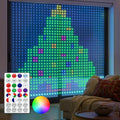 Brightown 400 RGBIC LED Smart Curtain Fairy Lights - 6.6x6.6ft Color Changing String Lights with Remote | IP65 Waterproof for Bedroom & Living Room