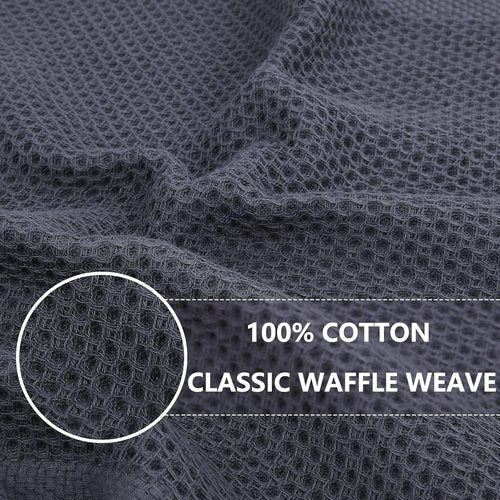 Homaxy 100% Cotton Waffle Weave Dish Cloths - Ultra Soft & Absorbent Kitchen Towels | 12 x 12 Inches, 18-Pack, Mixed Colors