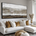 Artexist Textured Canvas Wall Art - Black & Grey Modern Photo Print | 24"x48" Decor for Bedroom & Office