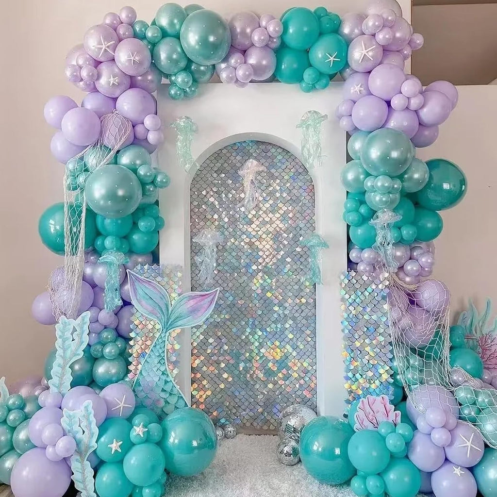 Voircoloria Teal Balloon Garland Kit - 90-Pack of 5-18 Inch Balloons for Weddings, Graduations & Parties