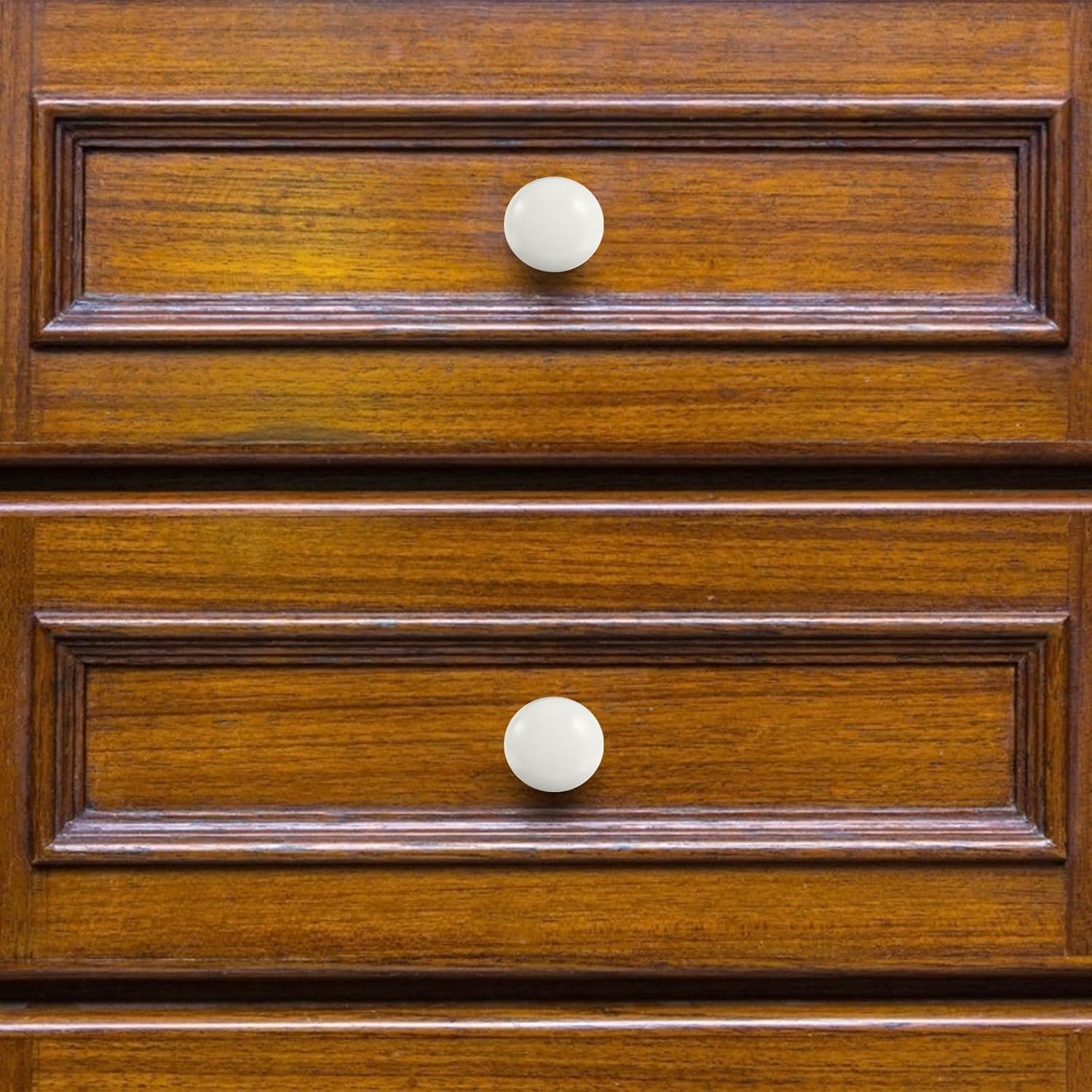 Uonlytech Cabinet Knobs - 8Pcs Self-Tapping Solid Wood Round Handles for Easy Installation | Durable Furniture Pulls