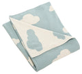 SAFAVIEH Baby Collection Skye Cloud Blue and White 32" x 40" Cotton Throw Blanket