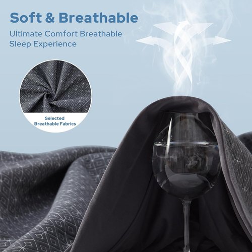 BEDLORE Waterproof Mattress Protector - Noiseless Cover with Stretchable Pockets for 6-15 Inch Mattresses | Soft Dark Gray Pad for College Dorms
