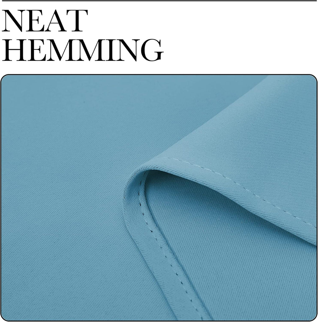 NICETOWN Teal Blue Blackout Curtains - Thermal Insulated 86" Long Drapes for Large Windows | 2 Panels, 55" Wide