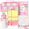 Fimibuke Kids Bento Lunch Box Set - 4 Compartments, Insulated Bag & Stainless Steel Bottle | Perfect Birthday Gift for Ages 3-12