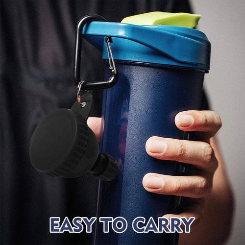 TEESSUE 2 Pcs Protein Powder Container, Portable Protein Powder Travel Container, Protein Powder Funnel, Water Bottle Funnels for Powder Mixes, Pre Workout/Gym Supplement Funnel Keychain (50ml+100ml)