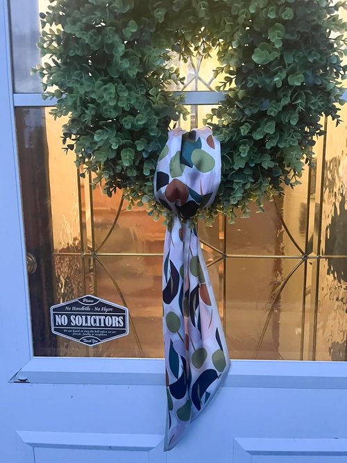 2 Pack Spring Fall Wreaths Sash for Front Door, Wreath Accessories, for Monogram Garland Ribbon, for Xmas Garland Decor Accessories Wedding Party Yard Indoor Outdoor Wall Cabinet Kitchen (E)