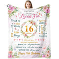 Nucleotech Sweet 16 Gifts for Girls, Gifts for 16 Year Old Girl, 16th Birthday Gift for Girls, Sweet Sixteen Year Old Girl Birthday Gift Idea, Present for 16 Yr Old Throw Blanket 60"x50"