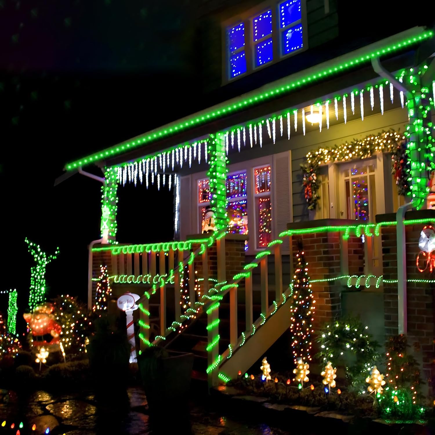 Skiennix 100ft LED Rope Lights - Waterproof, Flexible Tube Lighting with 8 Modes | Green for Outdoor & Indoor Decor