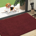 OLANLY Dog Door Mat - Absorbent Non-Slip Mud Mat for Muddy Paws | 47x32, Quick Dry Chenille, Caramel Russet