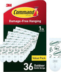 Command All Weather Foam Replacement Strips - 36 Durable Strips for Reusable Small Hooks