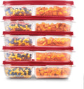 Rubbermaid EasyFindLids Meal Prep Containers - 5.1 Cup | Convenient Red Storage Solution
