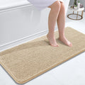 OLANLY Bathroom Rugs - Extra Soft Chenille Bath Mats | 47x20, Quick Dry & Machine Washable, Beige