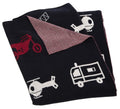 SAFAVIEH Baby Collection Wesley 32" x 40" Cotton Throw Blanket, Navy/Red/White