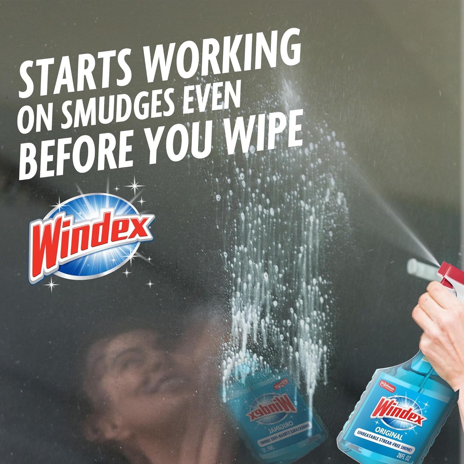 Windex Refill Glass & Window Cleaner - Eco-Friendly 100% Recycled Plastic, Original Blue Scent, 2L (Pack of 6)