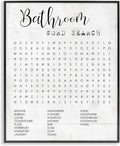 Stupell Industries Wall Art - Fun Family Bathroom Search Design by Daphne Polselli | 11 x 14, Black