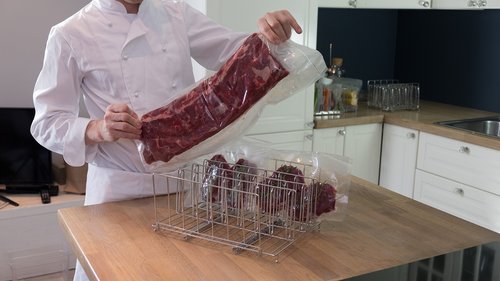 LIPAVI L20 Sous Vide Rack | Fits 26qt LIPAVI C20 Container | Heavy-Duty 316L Stainless Steel | Premium Rust-Proof Design for Even Cooking | Adjustable Dividers