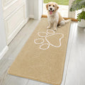 OLANLY Dog Door Mat - Absorbent Non-Slip Mud Mat for Muddy Paws | 70x35 Beige Chenille Design