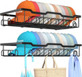 Nicetree Hat Racks - Metal Organizer for 48 Baseball Caps | 2-Pack Storage Solution in Black
