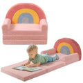 little dove Extra Wide Soft Toddler Couch Fold Out, 2-in-1 Kids Couch, Convertible Kids Sofa to Lounger, Comfy Toddler Chair, Kid Furniture for Playroom, Ideal Gifts for Boys & Girls, Pink