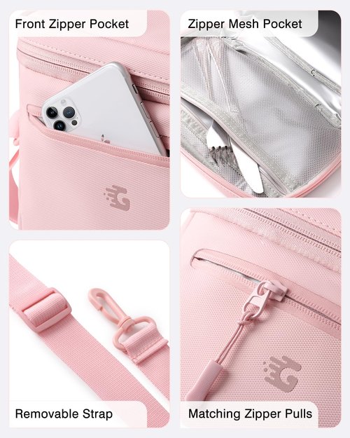 GLORIEROO Insulated Lunch Box Bag Women Girls - Waterproof Leakproof Lightweight Reusable Cooler for School Work Picnic - Back to School